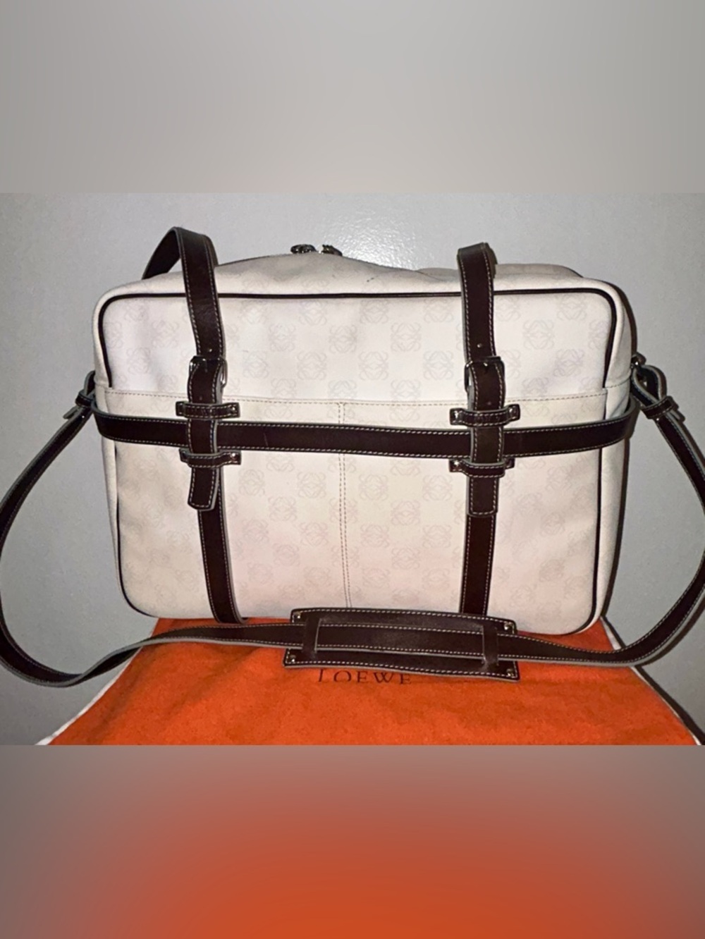 LOEWE Anagram 2-Way Bag, Boston Bag, Handbag, Shoulder/Laptop/Tote